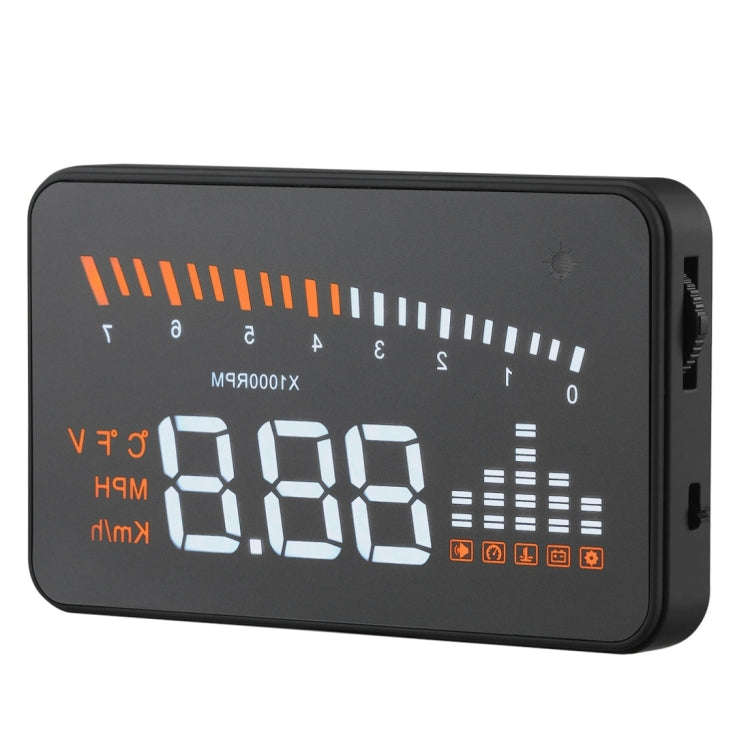 X5 HUD 3 inch Universal Multi Car Head Up Display with OBDII EOBD System, Light Sensors, Rotation...