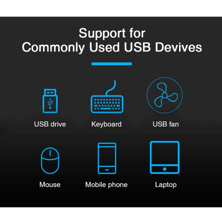 4 Ports USB HUB 2.0 USB Splitter Adapter with Switch(Black)