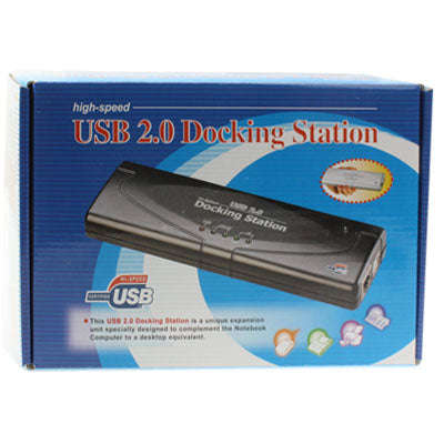 Hi-speed USB 2.0 Docking Station with 8 Ports (2xUSB 2.0 + PS2 Mouse + PS2 Keyboard + RS232 + DB2...