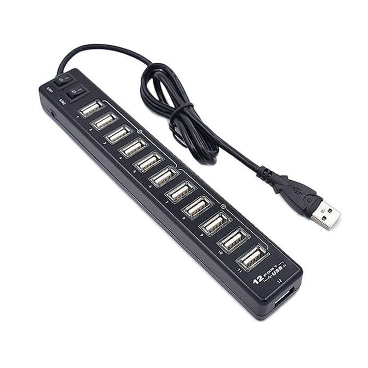 12-Port USB 2.0 HUBSuitable for Notebook / Netbook(Black)