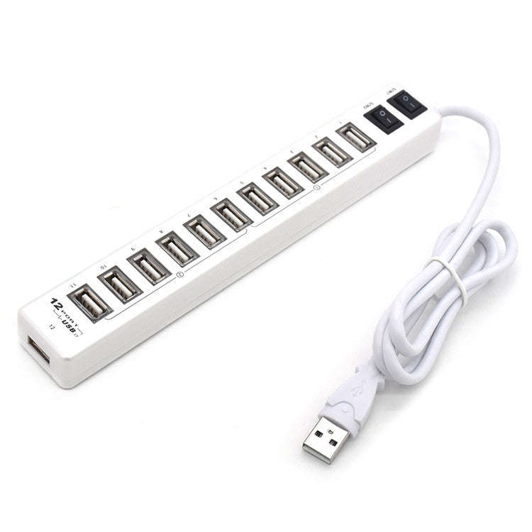 12-Port USB 2.0 HUBSuitable for Notebook / Netbook(White)