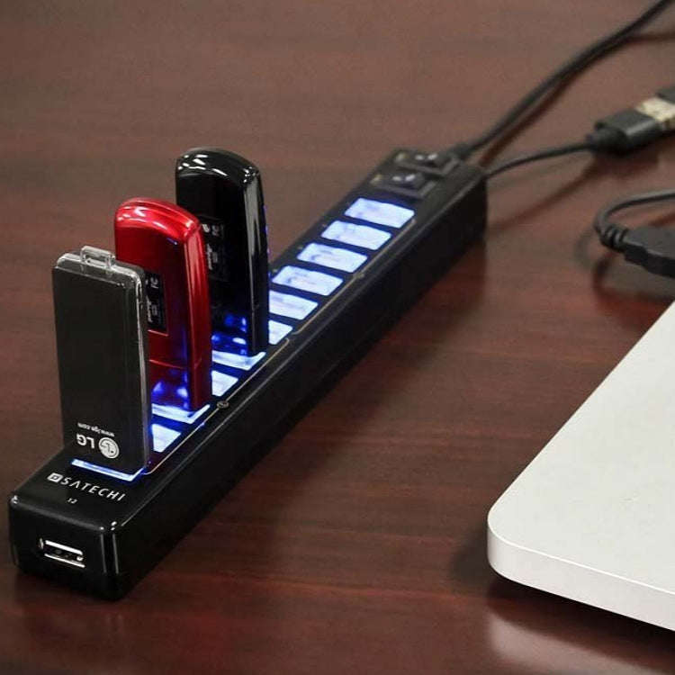 12-Port USB 2.0 HUBSuitable for Notebook / Netbook(Black)