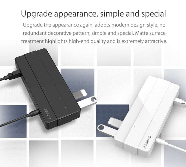 Orico H7928-U2-V1 Desktop 7 Ports USB 2.0 HUB with Power Adapter(Black)