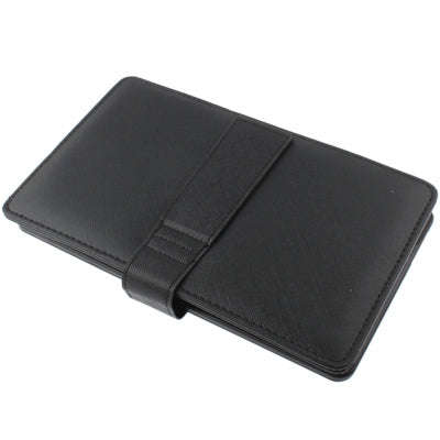 7 inch Universal Tablet PC Leather Tablet Case with USB Plastic Keyboard(Black)