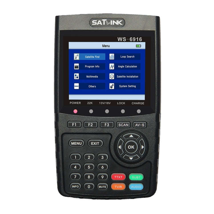 SATLINK WS6916 Digital Satellite Signal Finder Meter, 3.5 inch TFT LCD Screen, Support DVB-S / S2...