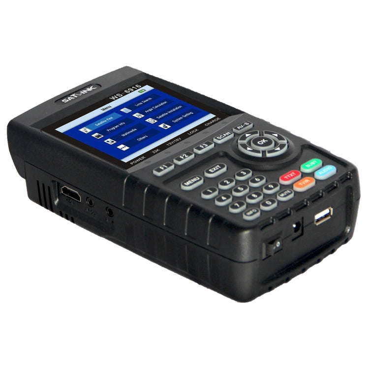 SATLINK WS6916 Digital Satellite Signal Finder Meter, 3.5 inch TFT LCD Screen, Support DVB-S / S2...