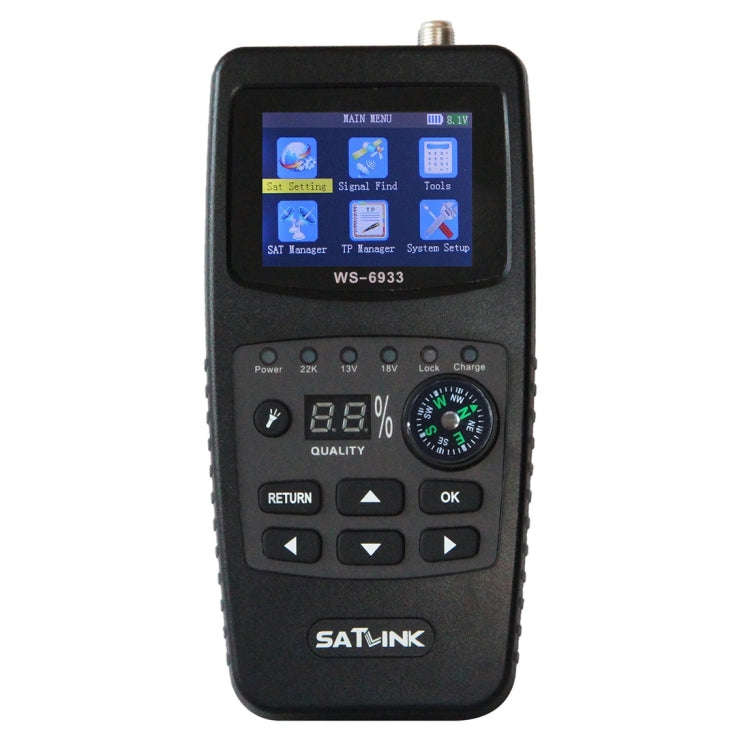 SATLINK WS6933 Portable Digital Satellite Finder Meter, 2.1 inch LCD Colour Screen, DVB-S2/S Sign...