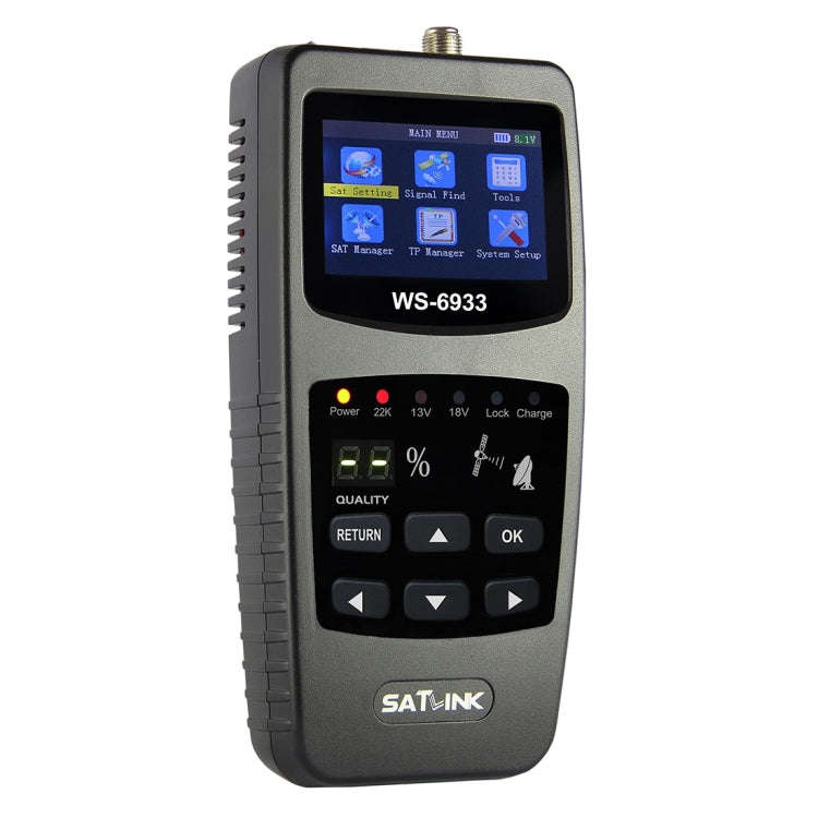 SATLINK WS6933 Portable Digital Satellite Finder Meter, 2.1 inch LCD Colour Screen, DVB-S2/S Sign...