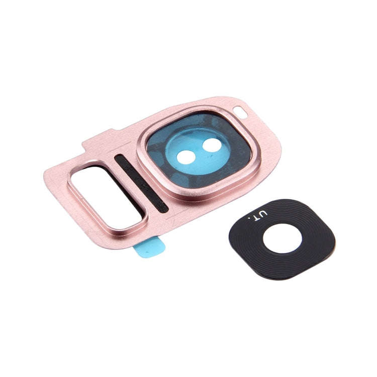 For Galaxy S7 / G930 10pcs Rear Camera Lens Cover + Flashlight Bracker (Rose Gold)