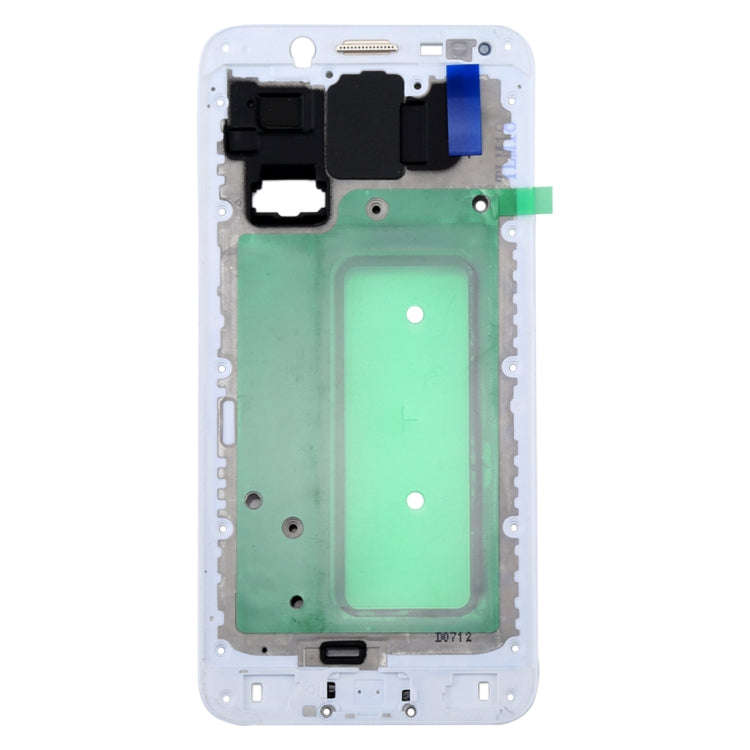 For Galaxy C8  Front Housing LCD Frame Bezel Plate(White)