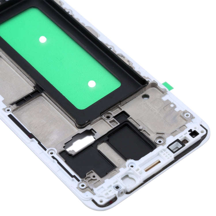 For Galaxy C8  Front Housing LCD Frame Bezel Plate(White)