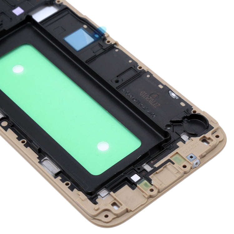 For Galaxy J730  Front Housing LCD Frame Bezel Plate(Gold)
