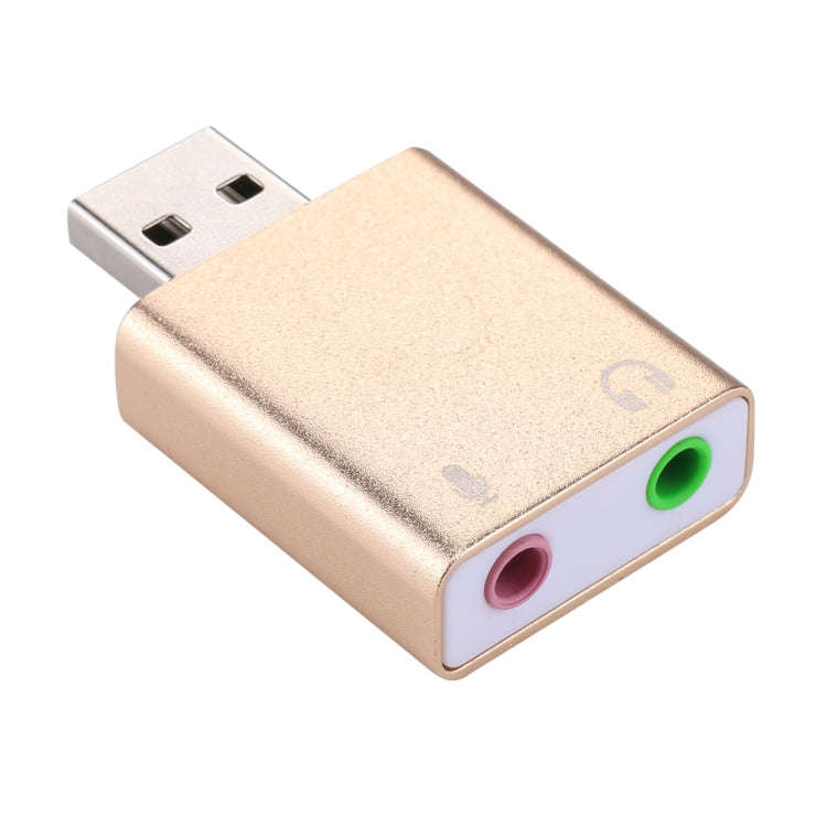 Aluminum Shell 3.5mm Jack External USB Sound Card HIFI Magic Voice 7.1 Channel Adapter Free Drive...