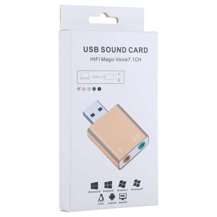 Aluminum Shell 3.5mm Jack External USB Sound Card HIFI Magic Voice 7.1 Channel Adapter Free Drive...