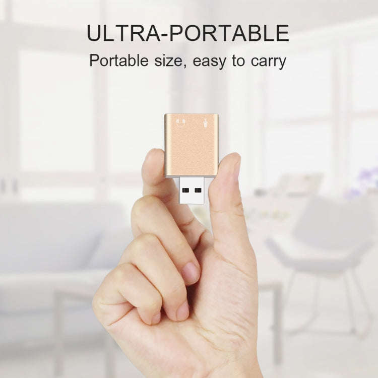 Aluminum Shell 3.5mm Jack External USB Sound Card HIFI Magic Voice 7.1 Channel Adapter Free Drive...