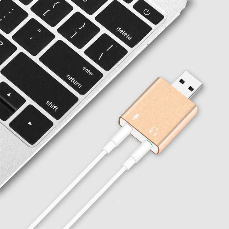 Aluminum Shell 3.5mm Jack External USB Sound Card HIFI Magic Voice 7.1 Channel Adapter Free Drive...