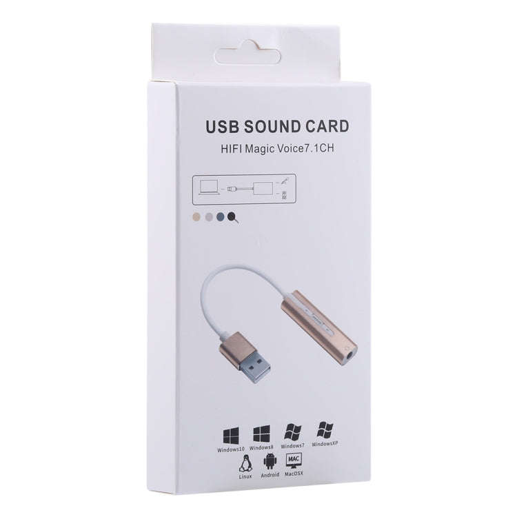 Aluminum Shell 3.5mm Jack External USB Sound Card HIFI Magic Voice 7.1 Channel Adapter Free Drive...