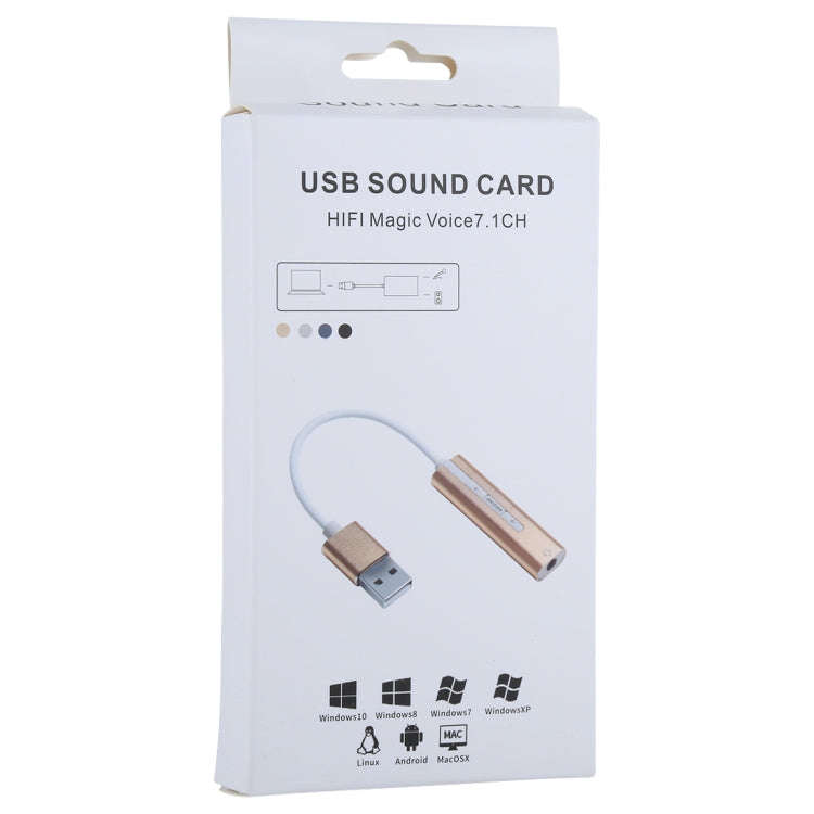 Aluminum Shell 3.5mm Jack External USB Sound Card HIFI Magic Voice 7.1 Channel Adapter Free Drive...