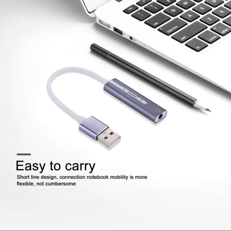 Aluminum Shell 3.5mm Jack External USB Sound Card HIFI Magic Voice 7.1 Channel Adapter Free Drive...