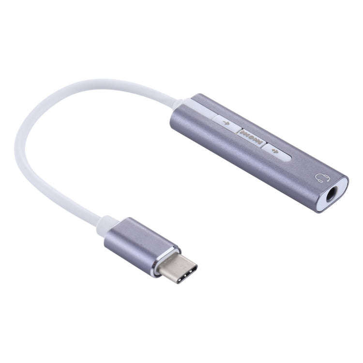 Aluminum Shell 3.5mm Jack External USB-C / Type-C Sound Card HIFI Magic Voice 7.1 Channel Convert...