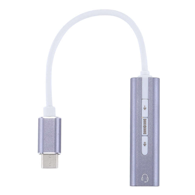 Aluminum Shell 3.5mm Jack External USB-C / Type-C Sound Card HIFI Magic Voice 7.1 Channel Convert...