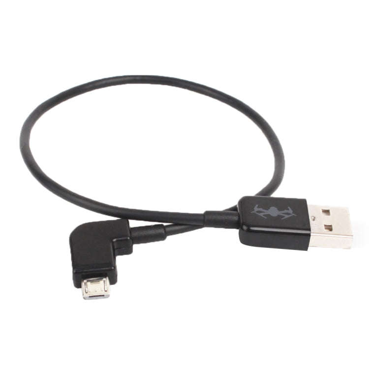 30cm USB to Micro USB Right Angle Data Connector Cable for DJI SPARK / MAVIC PRO / Phantom 3 & 4 ...