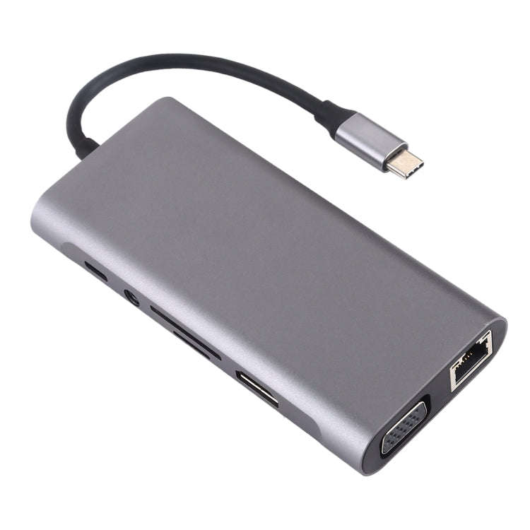 11 in 1 VGA + LAN Port + 4 x USB 3.0 + SD / TF Card + HDMI + Audio Port + USB-C / Type-C Female t...