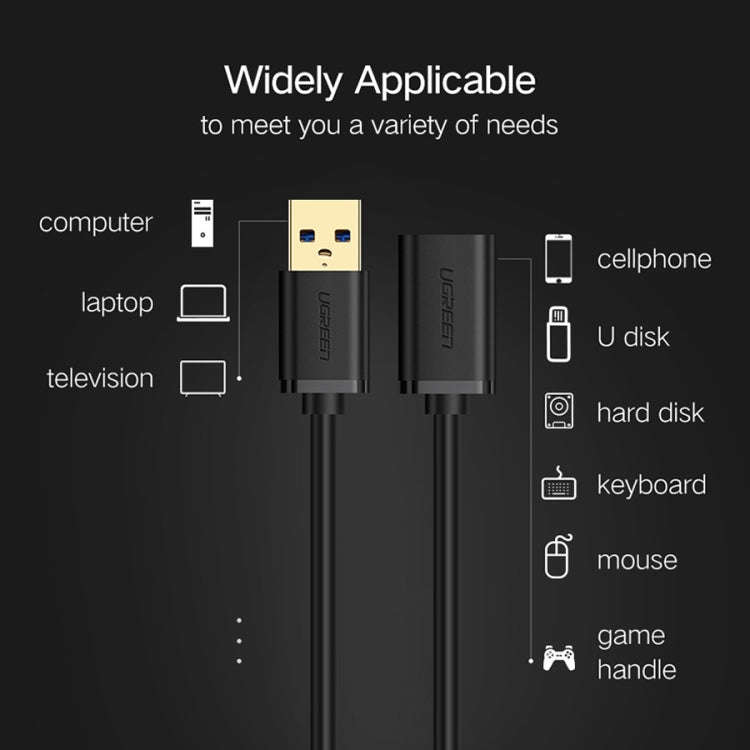 Ugreen 2m USB 3.0 Male to Female Data Sync Super Speed Transmission Extension Cord Cable