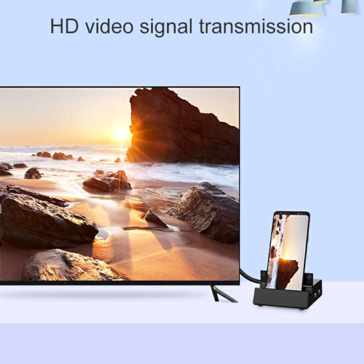 V105 USB-C / Type-C to USB 2.0 x 3 + USB-C / Type-C + HDMI + Audio Port + SD / TF Card Reader Mul...