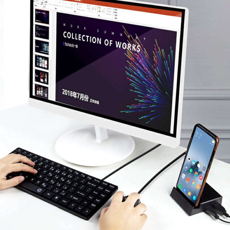 V105 USB-C / Type-C to USB 2.0 x 3 + USB-C / Type-C + HDMI + Audio Port + SD / TF Card Reader Mul...