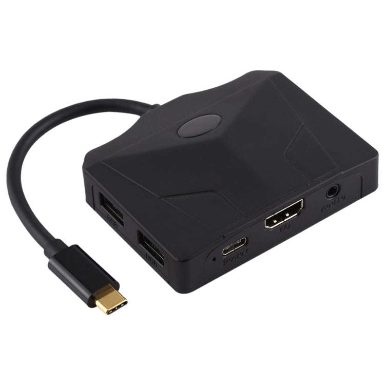 V178B USB-C / Type-C to USB 3.0 x 3 + USB-C / Type-C + HDMI + Audio Port + SD / TF Card Reader Mu...