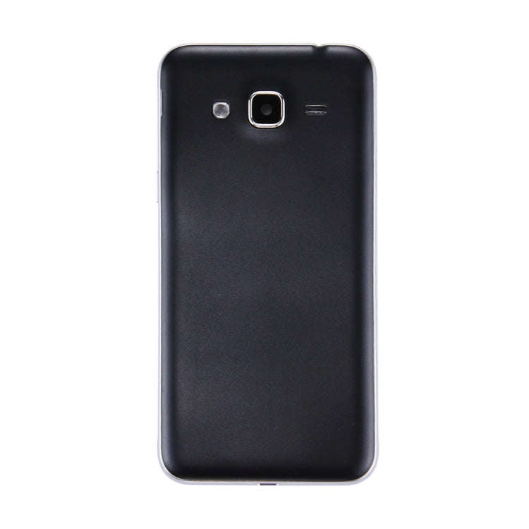 For Galaxy J3 (2016) / J320 Double card version Battery Back Cover + Middle Frame Bezel (Black)