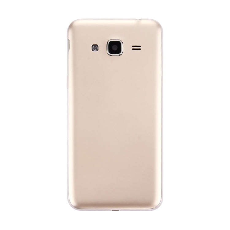 For Galaxy J3 (2016) / J320 (Double card version) Battery Back Cover + Middle Frame Bezel (Gold)