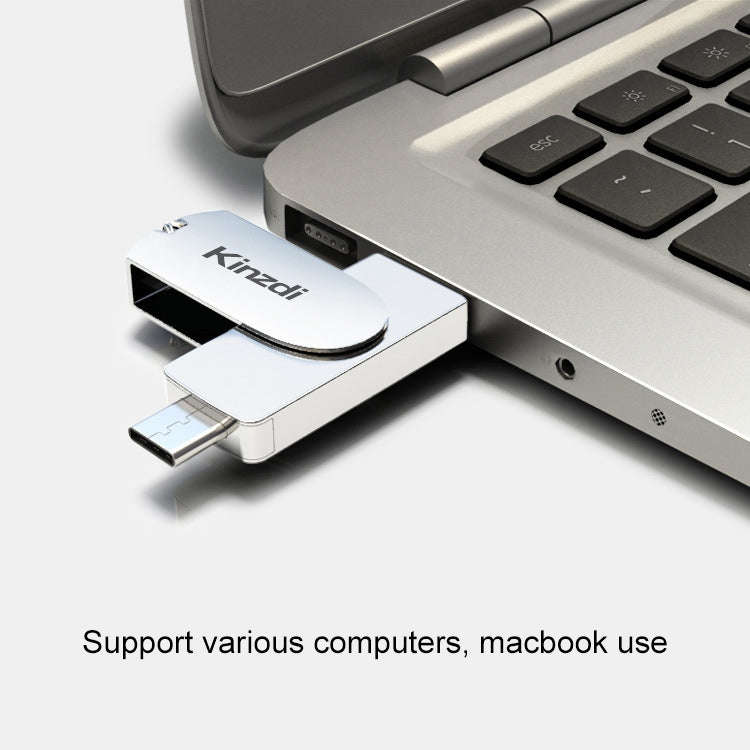 Kinzdi 32GB USB 3.0 + Type-C 3.0 Interface Metal Twister Flash Disk V11 (Rose Gold)