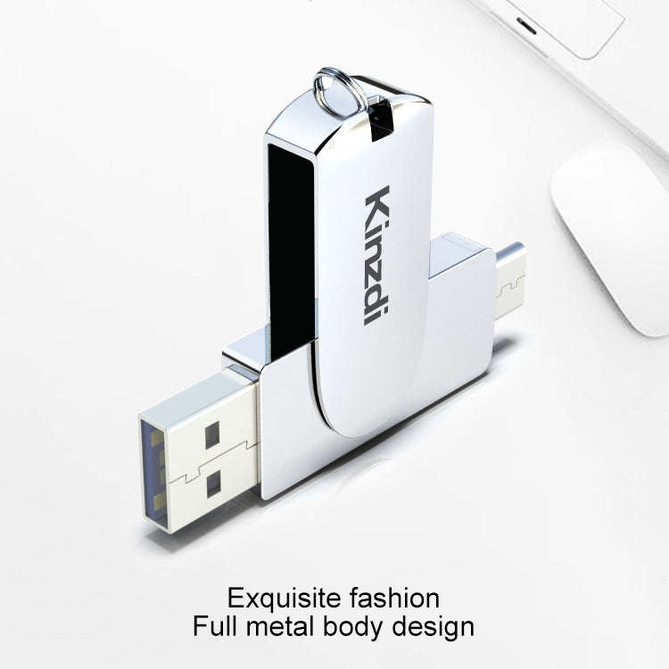 Kinzdi 64GB USB 3.0 + Type-C 3.0 Interface Metal Twister Flash Disk V11 (Rose Gold)