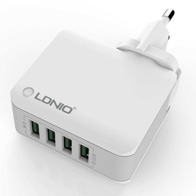 LDNIO A4403 4.4A 4 x USB Ports Smart Travel Charger, EU Plug