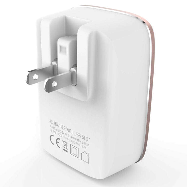 LDNIO A4404 4.4A 4 x USB Ports Smart Travel Charger, US Plug