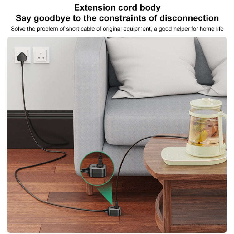 Yesido MC28 UK Plug to Universal Plug Power Extension Cable, Length: 2m