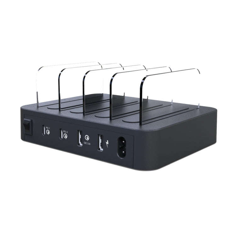 45W PD USB-C / Type-C + 18W PD USB-C / Type-C + 18W QC 3.0 USB + USB Ports Smart Charger with Det...