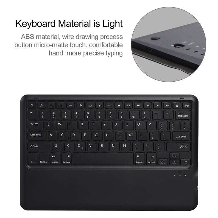 A970B Detachable Bluetooth Keyboard Ultrathin Horizontal Flip Leather Tablet Case with Pen Slot f...