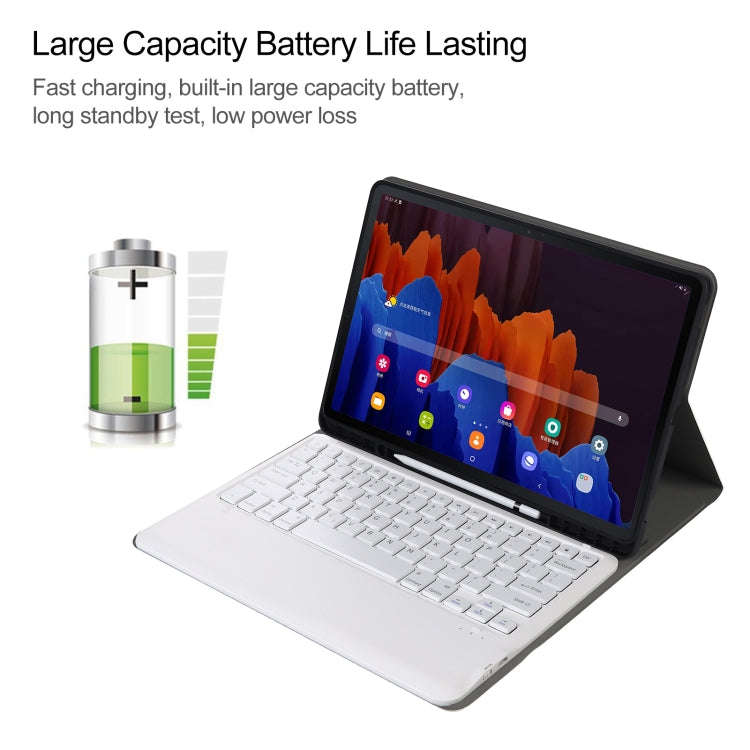 A970B Detachable Bluetooth Keyboard Ultrathin Horizontal Flip Leather Tablet Case with Pen Slot f...
