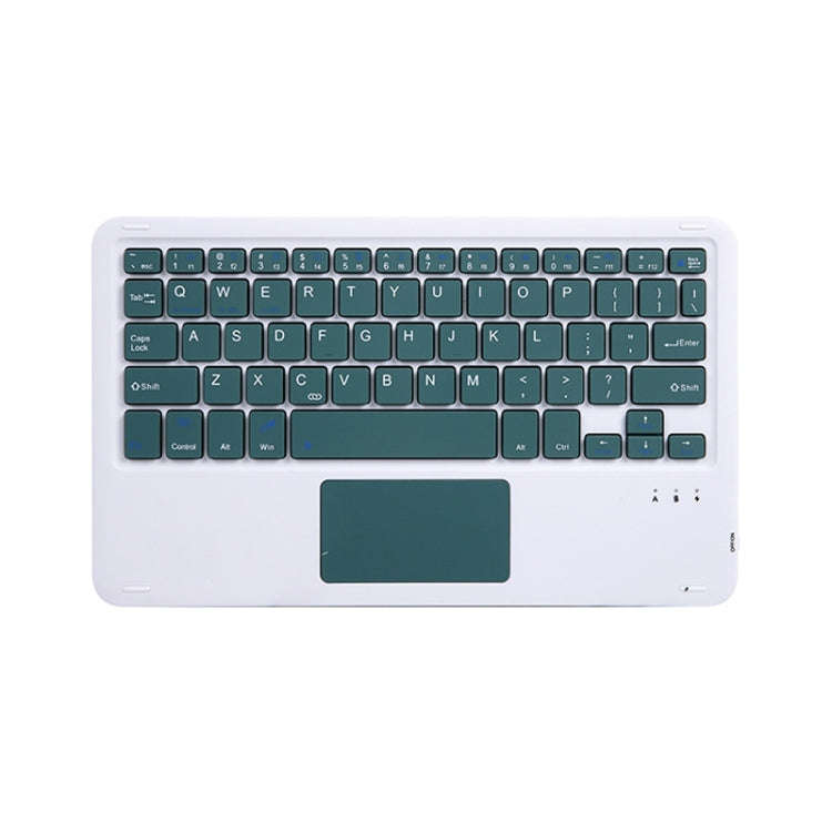 HB119B 10 inch Universal Tablet Wireless Bluetooth Keyboard with Touch Panel (Dark Green)