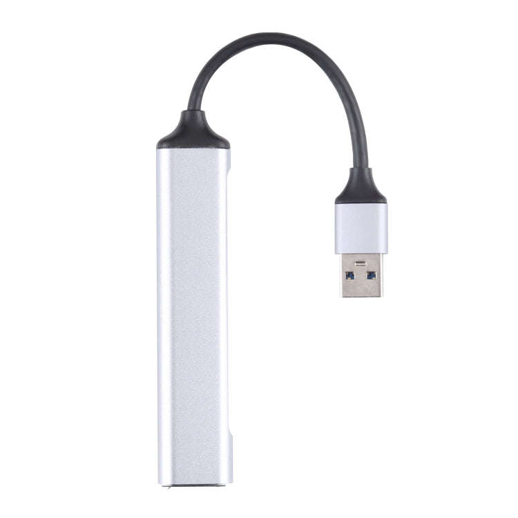5 in 1 USB 3.0 to SD / TF Card Slot + 3 USB 3.0 Ports Multifunctional Docking Station HUB (Silver)