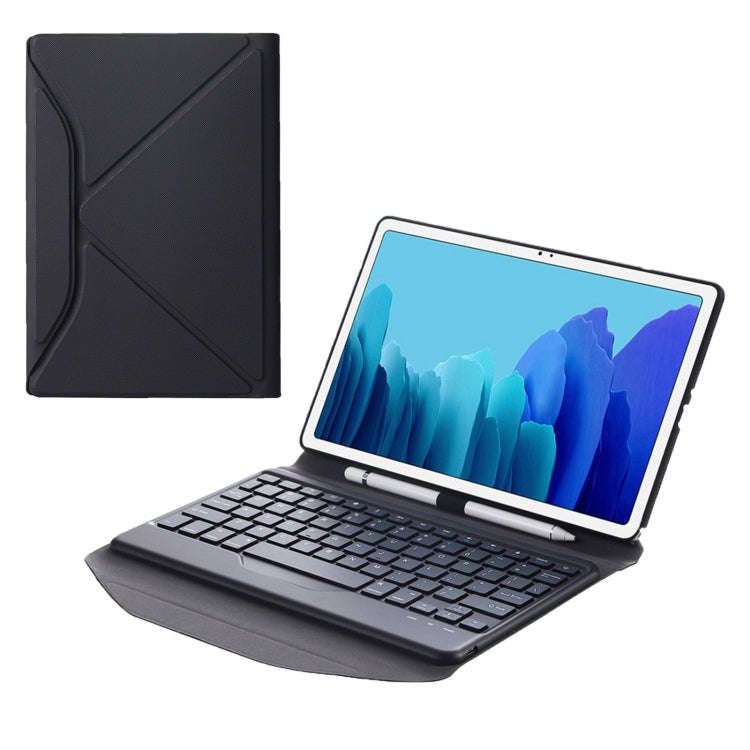 B500 Diamond Texture Triangle Back Holder Splittable Bluetooth Keyboard Leather Tablet Case for S...