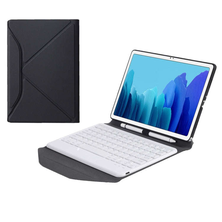 B500 Diamond Texture Triangle Back Holder Splittable Bluetooth Keyboard Leather Tablet Case for S...