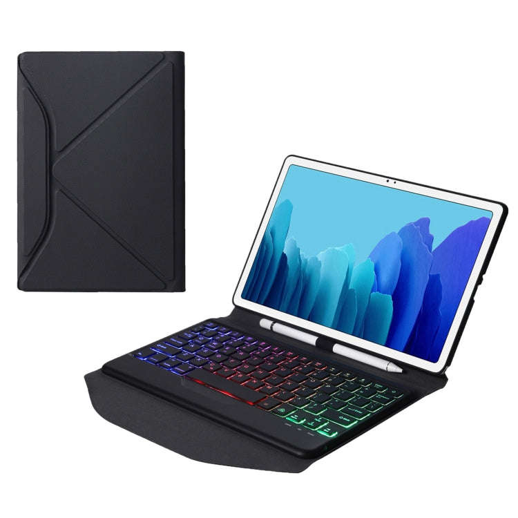 B500S Diamond Texture Triangle Back Holder Splittable Bluetooth Keyboard Leather Tablet Case with...