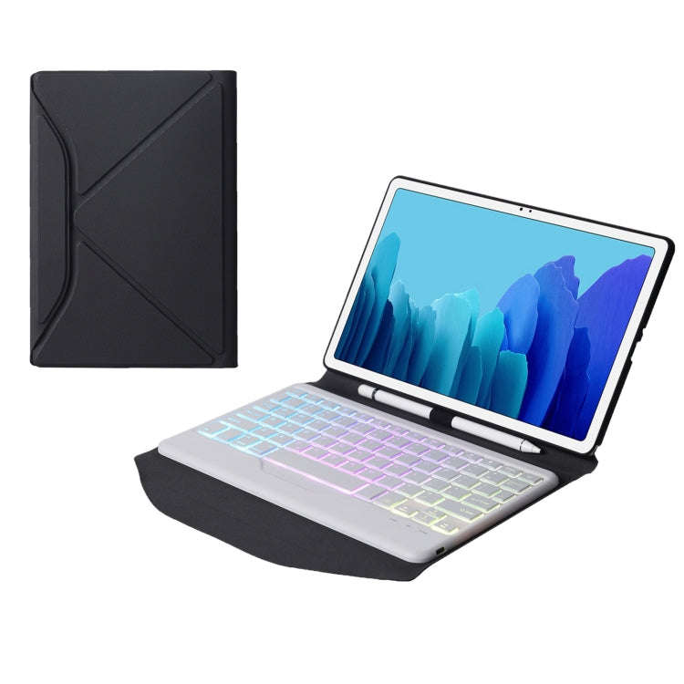 B500S Diamond Texture Triangle Back Holder Splittable Bluetooth Keyboard Leather Tablet Case with...