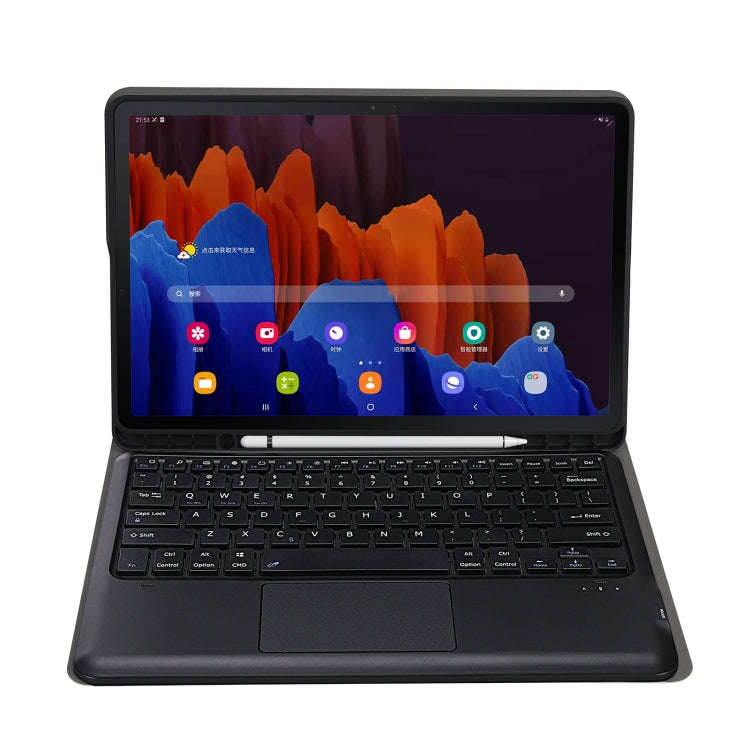 A970B-A Splittable Bluetooth Keyboard Leather Tablet Case for Samsung Galaxy Tab S7 FE T730 T736 ...