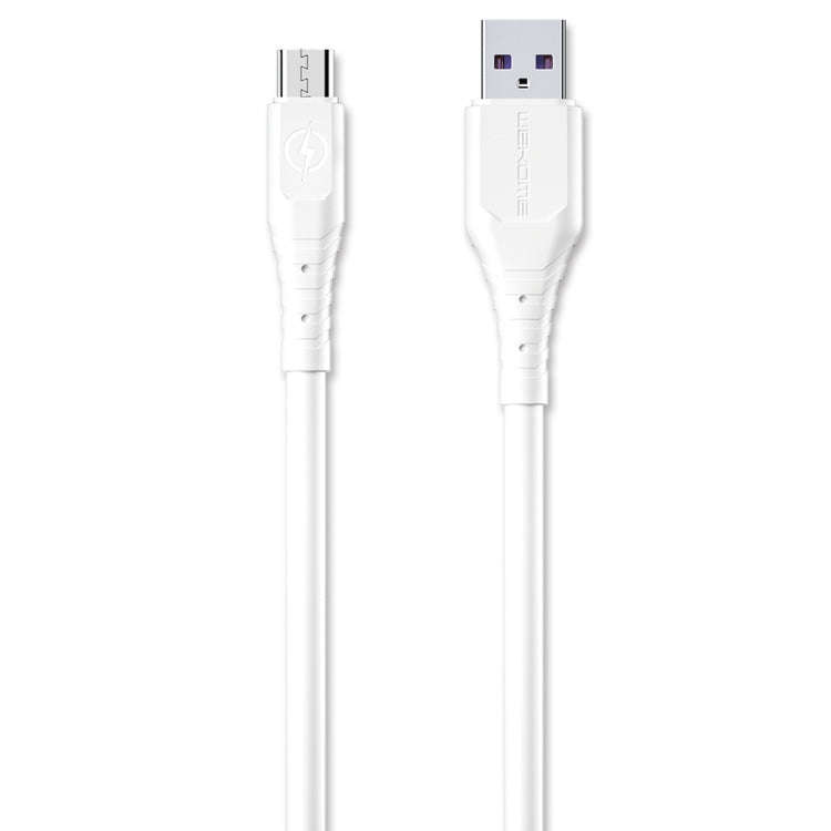 WK WDC-152 6A Micro USB Fast Charging Data Cable, Length: 1m (White)