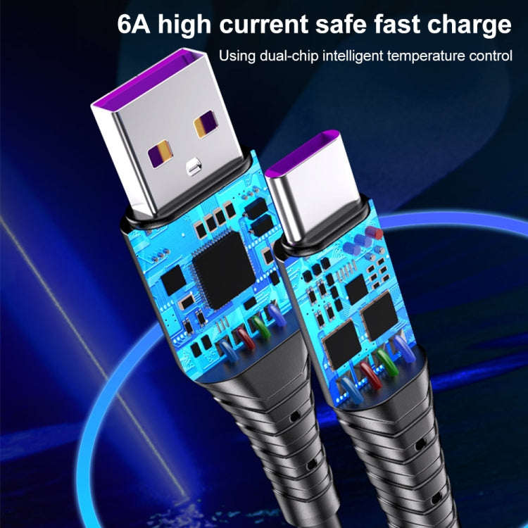 WK WDC-152 6A Micro USB Fast Charging Data Cable, Length: 1m (White)